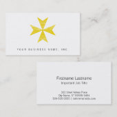 Maltezer Kruis Visitekaartje (Voorkant / Achterkant)