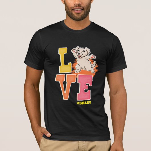 Maltezer liefhebbers schattige kleur t-shirt (Voorkant)
