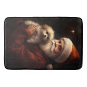 Maltezer met Kerstman Festieve Kerstmis Badmat (Voorkant)