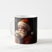 Maltezer met Kerstman Festieve Kerstmis  Koffiemok (Voorkant links)