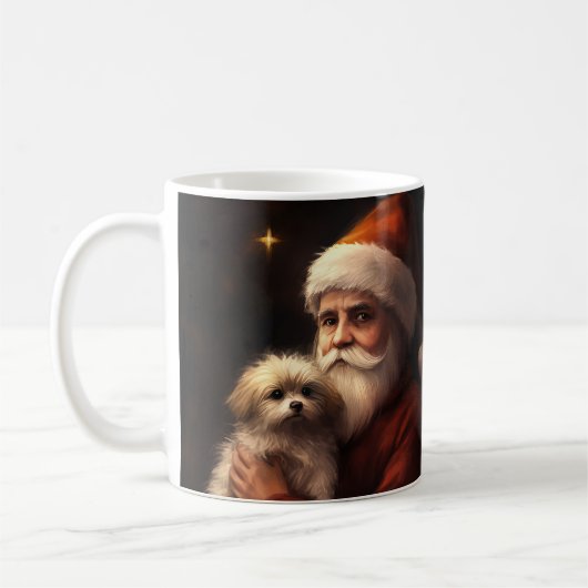 Maltezer met Kerstman Festieve Kerstmis  Koffiemok (Links)