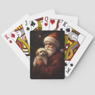 Maltezer met Kerstman Festieve Kerstmis Pokerkaarten