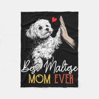 Maltezer moeder ooit grappige hond mama moederdag  fleece deken