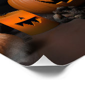 Maltezer Pompoenen Halloween Griezelen Perfect Poster (Hoek)