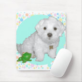 Maltezer Pup met Bellen Muismat (Met muis)