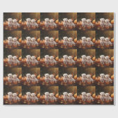 Maltezer Puppy Autumn Delight Pumpkin Cadeaupapier (Vlak)