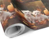 Maltezer Puppy Autumn Delight Pumpkin Cadeaupapier (Rol Hoek)
