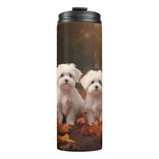 Maltezer Puppy Autumn Delight Pumpkin Thermosbeker (Voorkant)