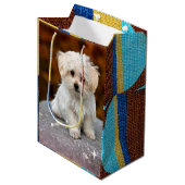 Maltezer Puppy Medium Cadeauzakje (Voorkant Gekanteld)