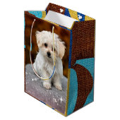 Maltezer Puppy Medium Cadeauzakje (Achterkant Gekanteld)