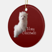 Maltezer Puppy Rode Versiering Keramisch Ornament (Links)