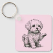 Maltezer Puppy Sleutelhanger (Voorkant)