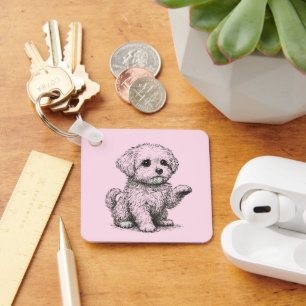 Maltezer Puppy Sleutelhanger