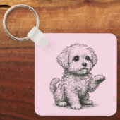 Maltezer Puppy Sleutelhanger (Voorkant)