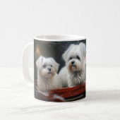 Maltezer Sneeuw Slede Kerst Decor Koffiemok (Voorkant links)