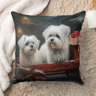 Maltezer Sneeuw Slede Kerst Decor Kussen
