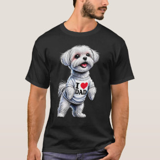 Maltezer Vader Ik Hou Van Vader Maltezer T-shirt
