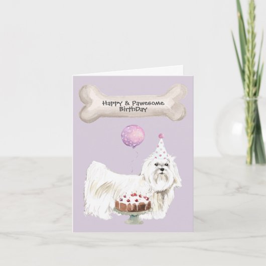 Maltezer Verjaardag Feestdagen Kaart (Voorkant)
