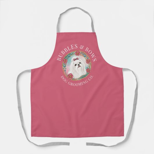 Maltezer Verzorgings Schort | Deluxe Roze (Voorkant)