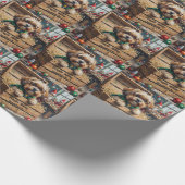 Malti Tzu Christmas Ornament Inspector Holiday Cadeaupapier (Hoek)