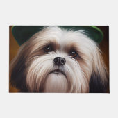 Malti Tzu Dog in St. Patrick's Day Dress Deurmat (Voorkant)