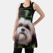 Malti Tzu Dog in St. Patrick's Day Dress Schort (Insitu)