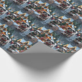 Malti Tzu Dogs Christmas Snow Holiday Cadeaupapier (Hoek)