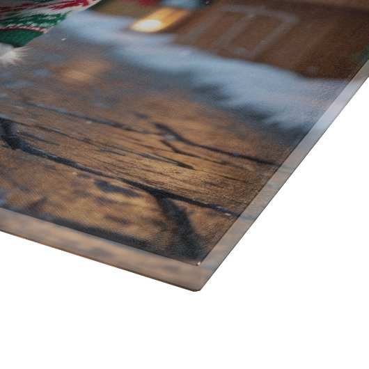 Malti Tzu Dogs Christmas Snow Holiday Snijplank (Hoek)