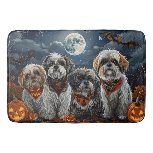Malti Tzu Halloween Spooky Badmat (Voorkant)