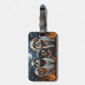 Malti Tzu Halloween Spooky Bagagelabel (Achterkant verticaal)