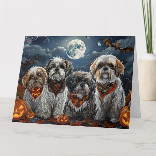 Malti Tzu Halloween Spooky Kaart (Voorkant)