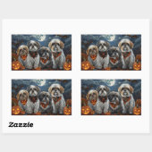 Malti Tzu Halloween Spooky Rechthoekige Sticker (Vel)