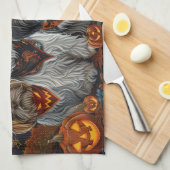 Malti Tzu Halloween Spooky Theedoek (Quarter Fold)
