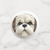 Malti Tzu Hond 3D Geïnspireerd Confetti (Kleine voorkant)