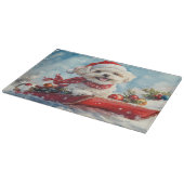 Malti Tzu Hond in Sledge Laat het Sneeuw Kerstmis Snijplank (Hoek)