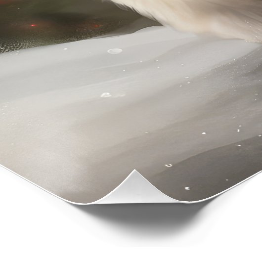 Malti Tzu Hond in Sneeuw Kerstmis Perfect Poster (Hoek)