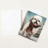 Malti Tzu Hond in Sneeuw Kerstmis Planner (Display)