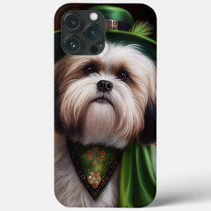 Malti Tzu-hond in St. Patrick's Day-jurk Case-Mate iPhone Case