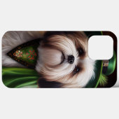 Malti Tzu-hond in St. Patrick's Day-jurk Case-Mate iPhone Case (Achterkant (horizontaal))