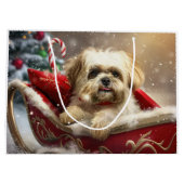 Malti Tzu Hond Kerstfeest Groot Cadeauzakje (Achterkant)