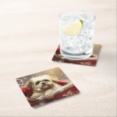 Malti Tzu Hond Kerstfeest Kartonnen Onderzetters (Insitu)