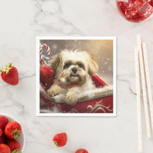 Malti Tzu Hond Kerstfeest Servet