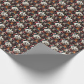 Malti Tzu hond met kerstcadeaus open haard Cadeaupapier (Hoek)