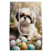 Malti Tzu Hond met Paaseieren Vakantie Medium Cadeauzakje (Achterkant)