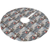 Malti Tzu Hond Rijden Motorfiets Kerstmis Kerstboom Rok (Gekanteld)