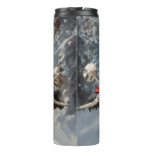 Malti Tzu Hond Rijden Motorfiets Kerstmis Thermosbeker (Achterkant)