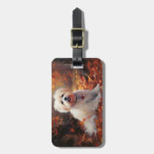 Malti Tzu in de herfst laat Herfst inspireren Bagagelabel (Voorkant verticaal)