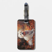 Malti Tzu in de herfst laat Herfst inspireren Bagagelabel (Achterkant verticaal)