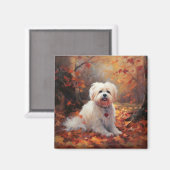 Malti Tzu in de herfst laat Herfst inspireren Magneet (Voorkant / Achterkant)
