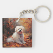 Malti Tzu in de herfst laat Herfst inspireren Sleutelhanger (Achterkant)